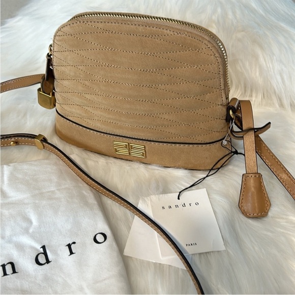 Sandro Paris Thelma Small Suede Bag NWT - Picture 6 of 16